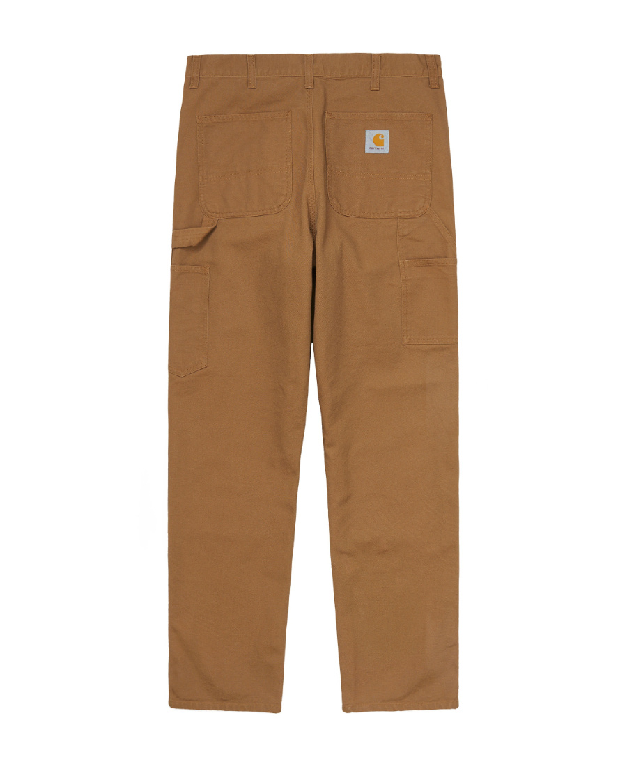Carhartt Double Knee Straight-leg Cotton-canvas Carpenter Trousers In Brown
