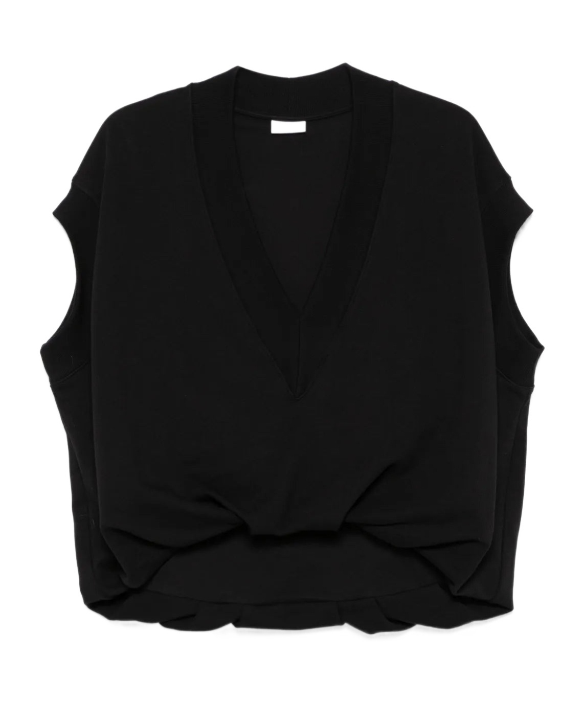 Shop Dries Van Noten Hann V-neck Short-sleeved Sweatshirt In Black