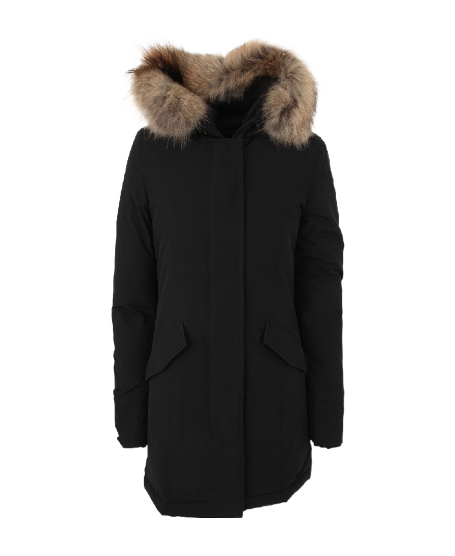 Woolrich Parka Arctic Con Pelliccia Removibile Nero In Black