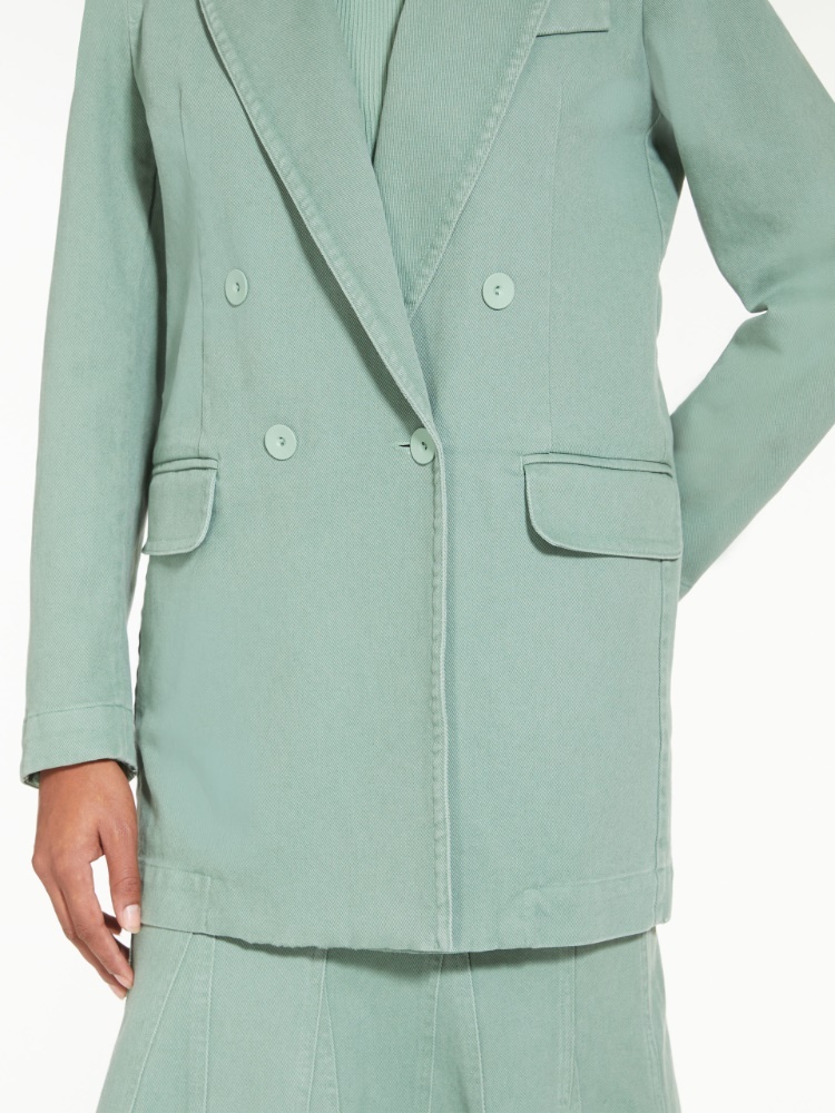 Max Mara Double-breasted Casual Jacket In Green