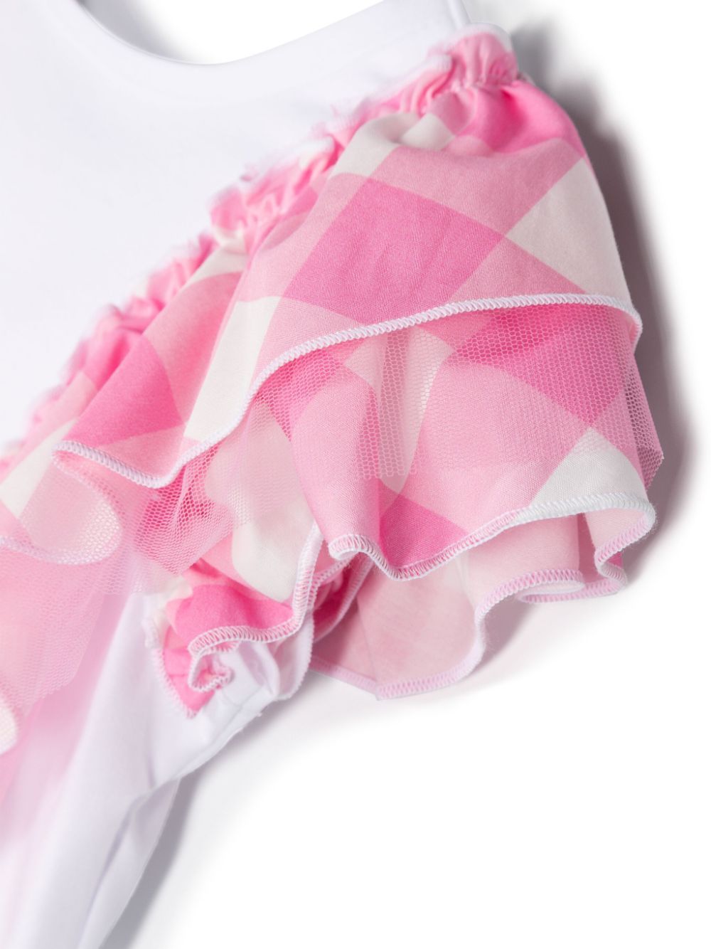 MONNALISA RUFFLE-DETAIL T-SHIRT