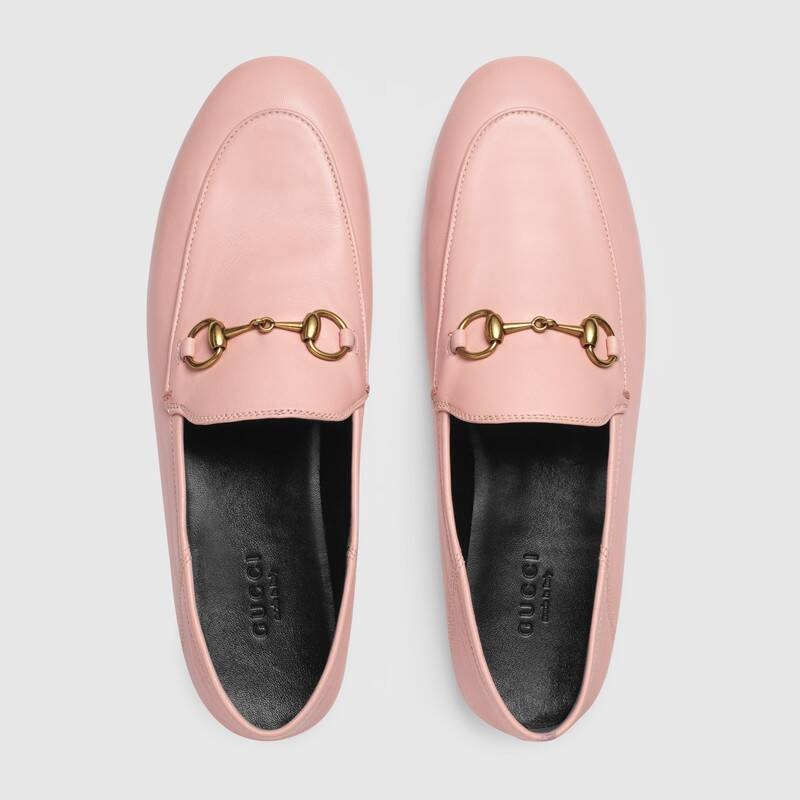 Gucci Brixton Horsebit Leather Loafer In Pink