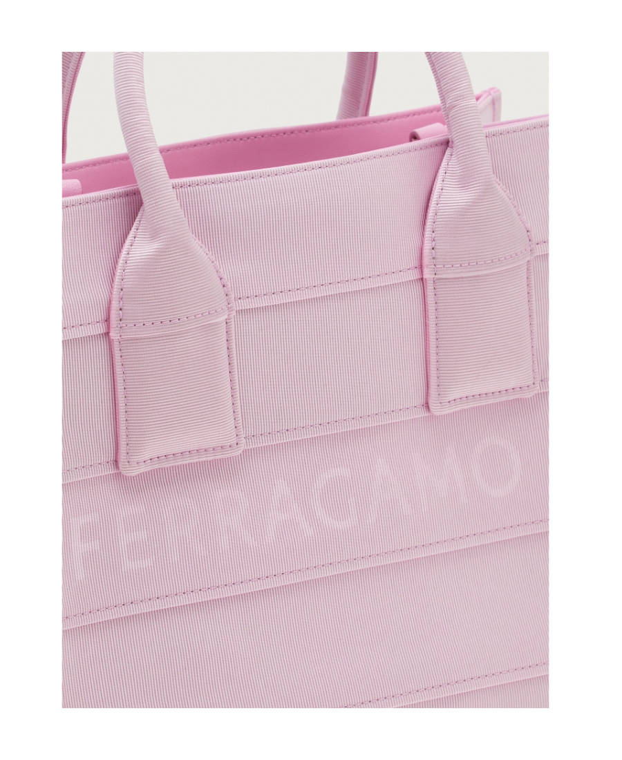 Ferragamo Small Tote Bag With Signature In Pink