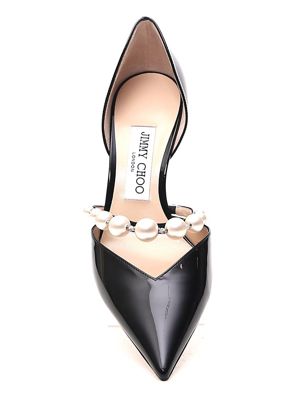 Jimmy Choo Aurelie 65 Patent Leather Pumps With Applied Pearls In Black