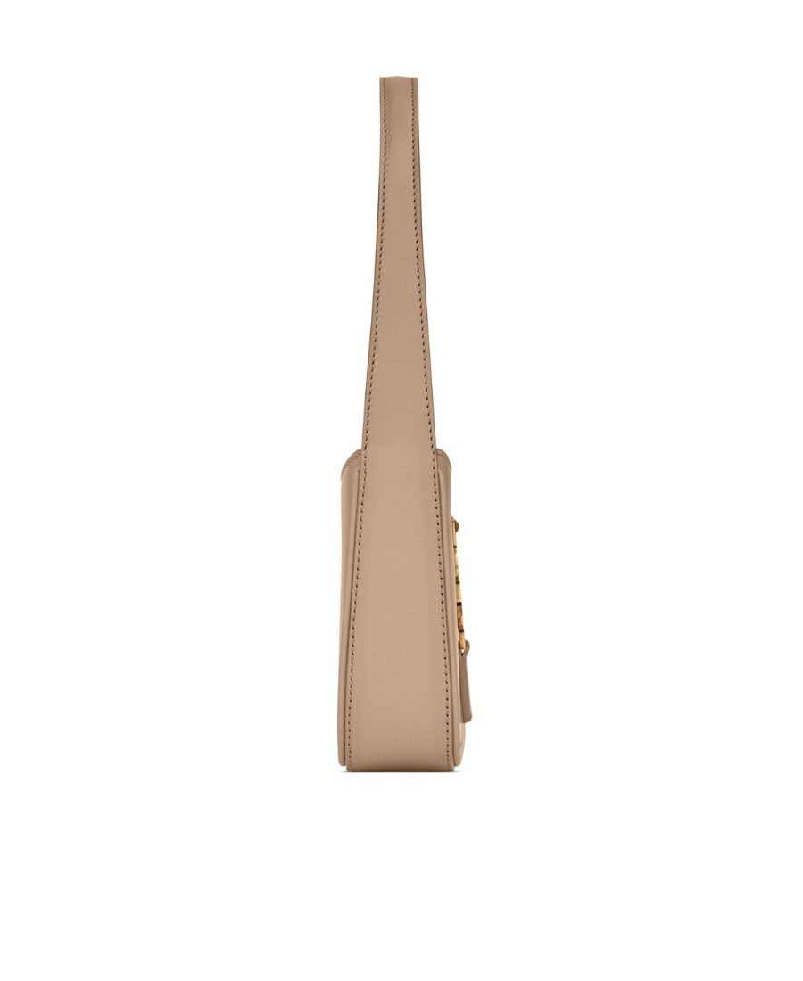 Saint Laurent Le 5 À 7 Mini In Shiny Leather In Nude
