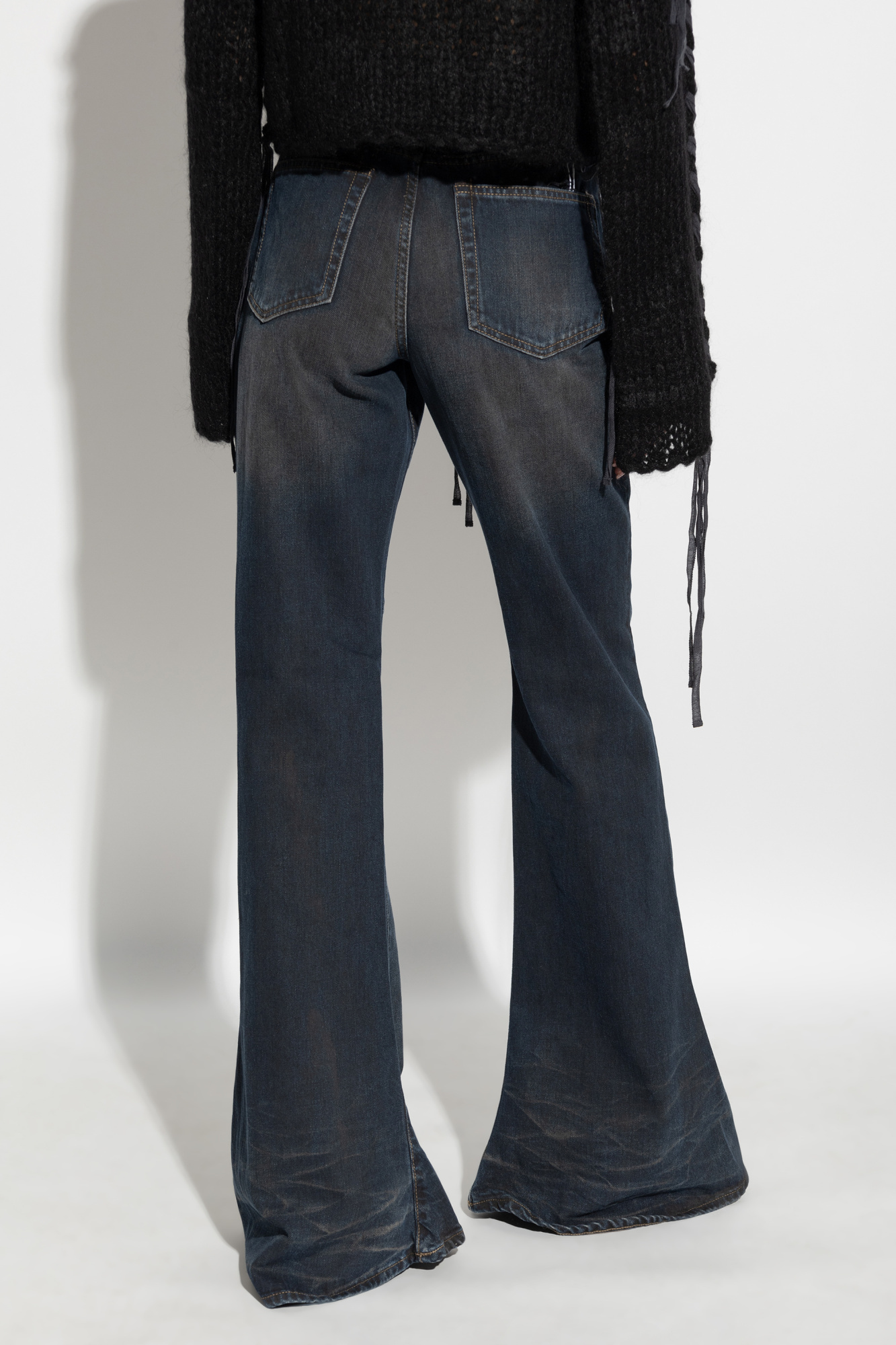 Acne Studios Flared Jeans In Black