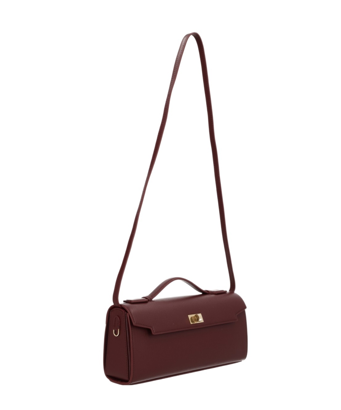 Anya Hindmarch Bordeaux Cowhide Clutch In Burgundy