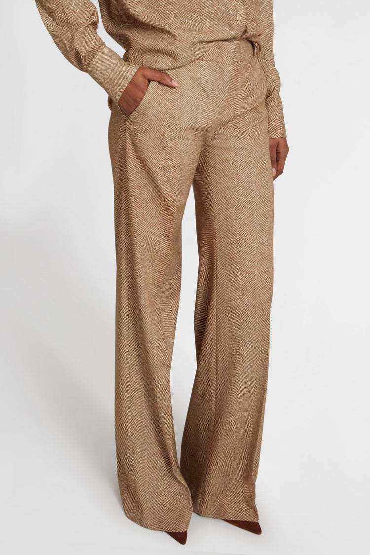 Ermanno Scervino Belt Loops Slacks In Brown