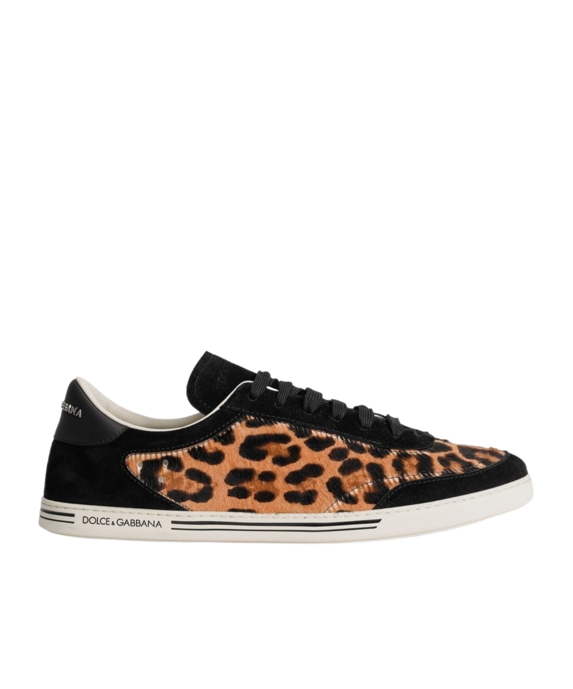 Dolce & Gabbana Saint Tropez Sneakers With Print In Black