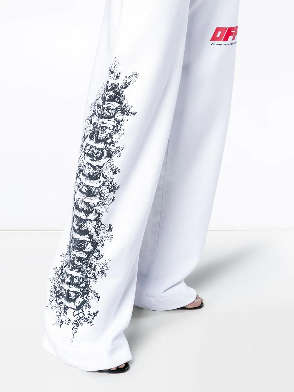 Off-white Logo Printed Sweatpants In White