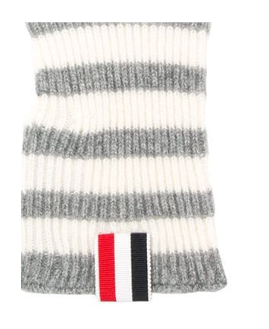 Thom Browne 4-bar Cashmere Gloves In Gray