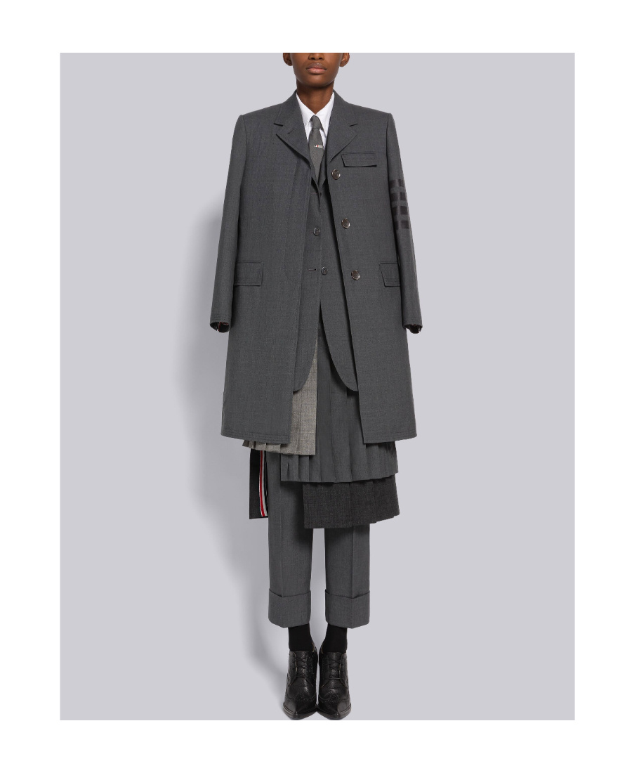 Thom Browne 4-bar Stripe Wool Blazer In Black