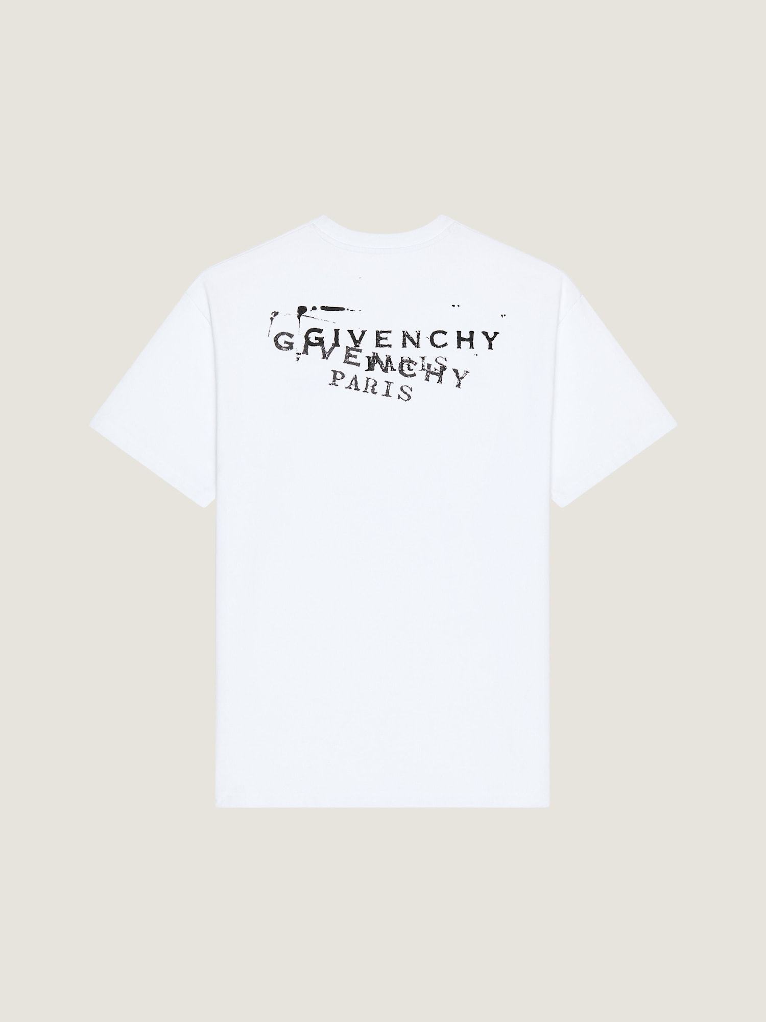 Givenchy Men White Crew Neck T-shirt With Logo On Front And Back In Cotton Man In White