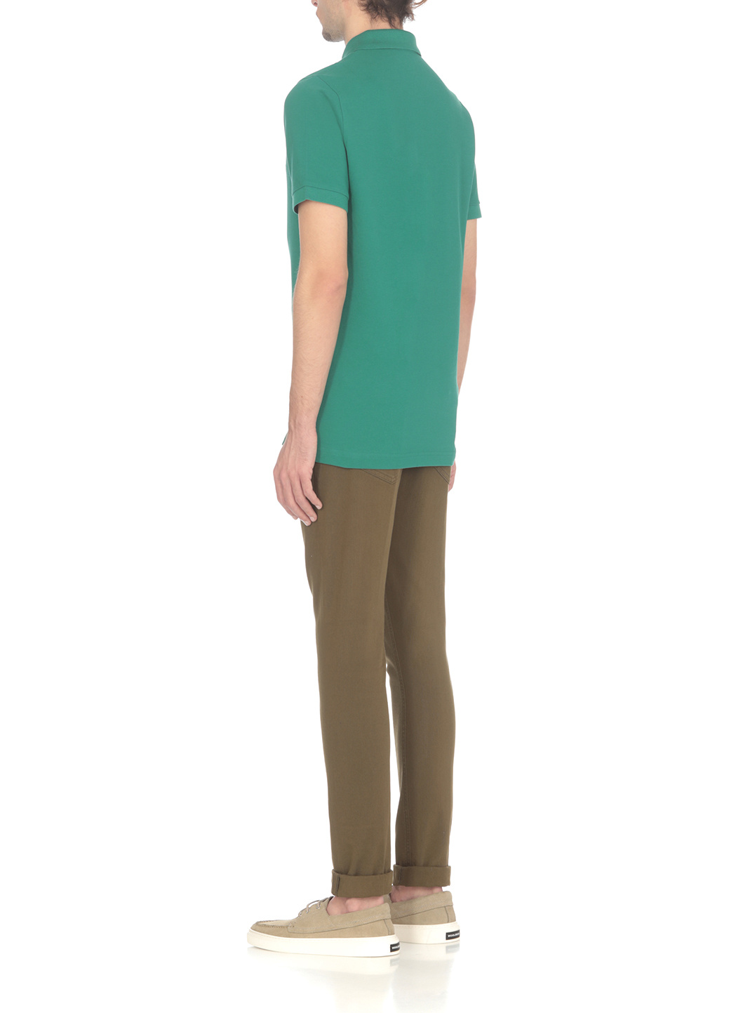 Fay Logo-embroidered Piqué Polo Shirt In Green