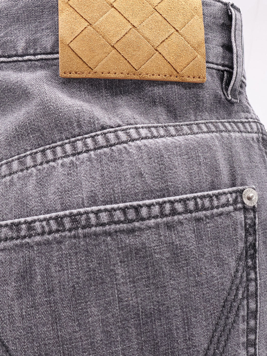 Bottega Veneta Women Black Washed Palazzo Denim Jeans In Gray