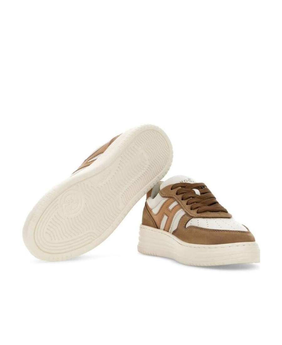 Hogan Logo-embellished Leather Sneakers In White