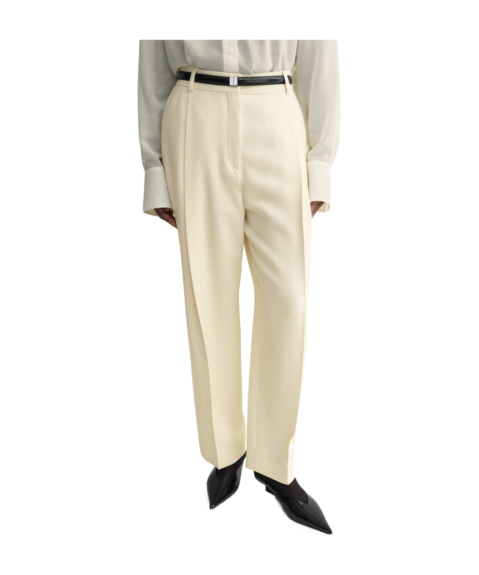Totême Pleated Trousers In Nude