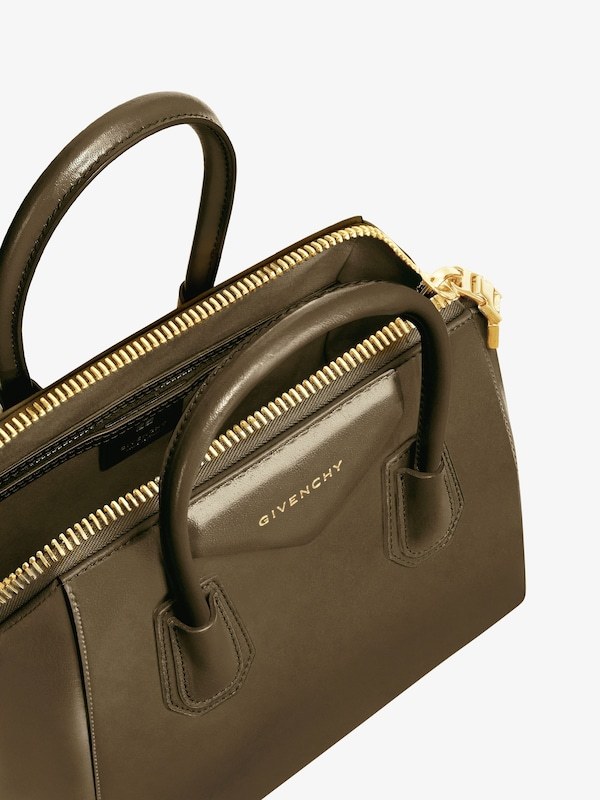 Givenchy Mini Antigona Handbag In Deep Khaki