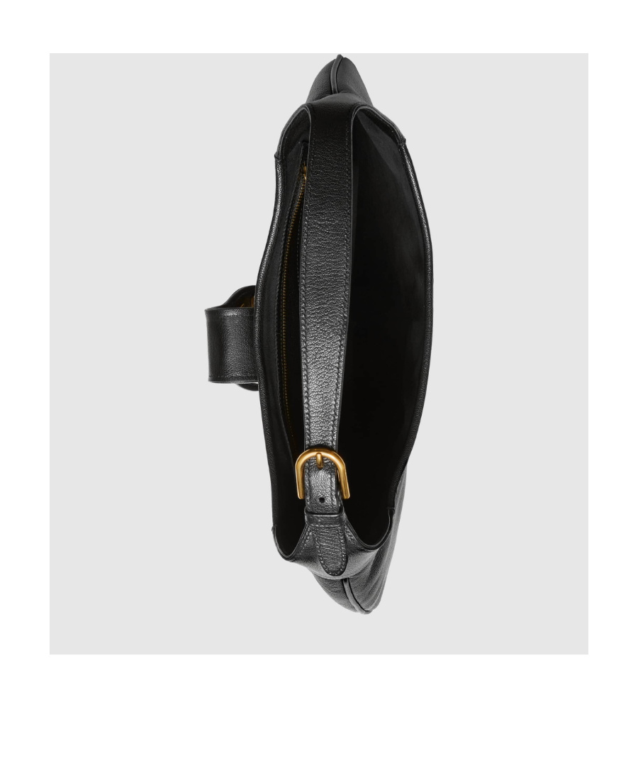 Gucci Aphrodite Large Leather Shoulder Bag In Black