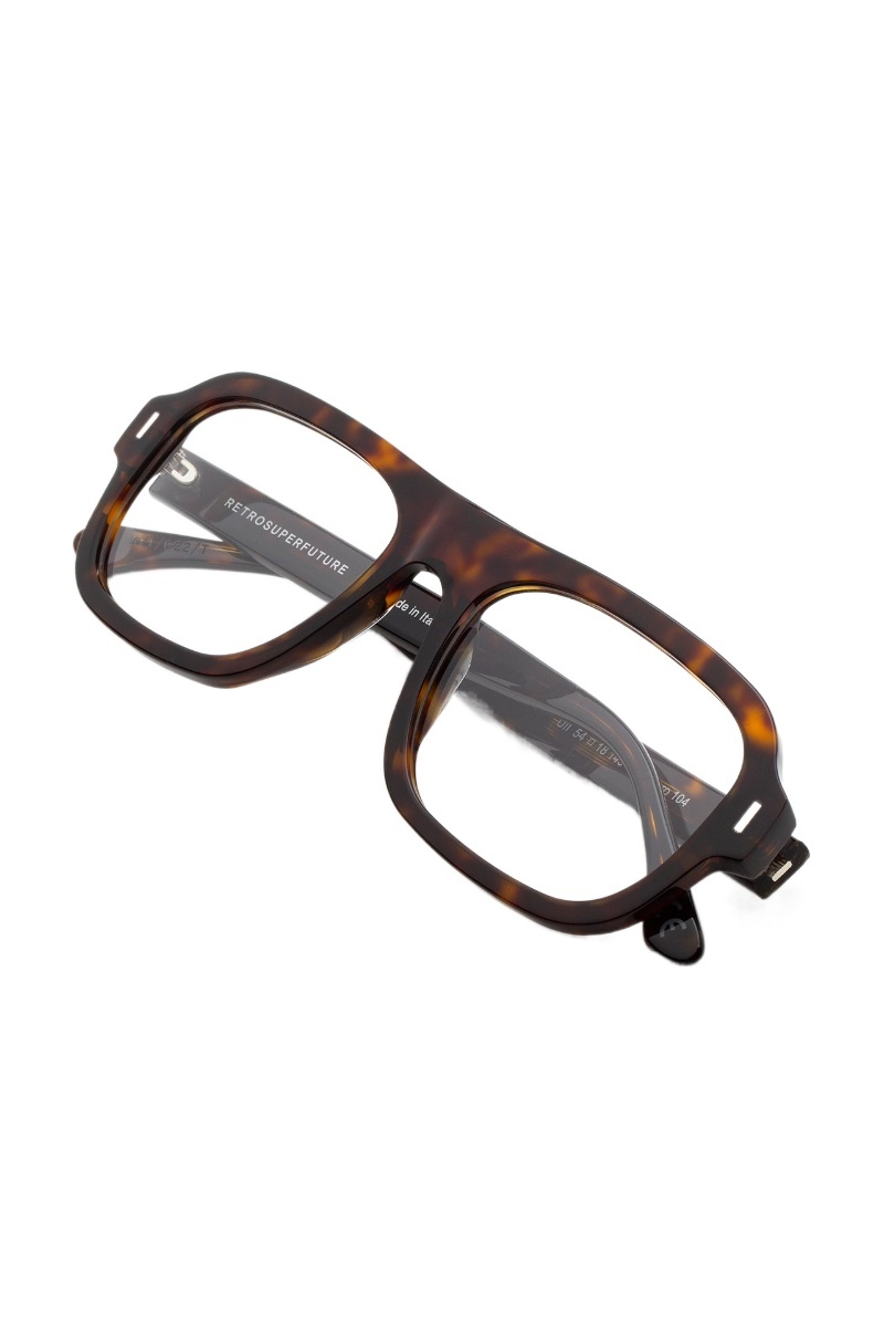 Retrosuperfuture Geometric Flat Mirror In Brown