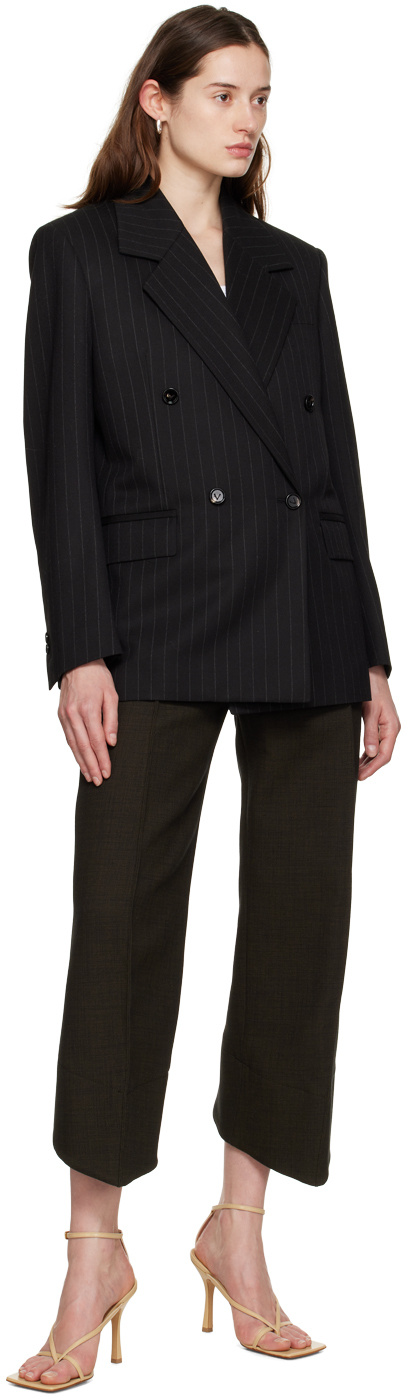 Bottega Veneta Logo Suit Jacket In Black