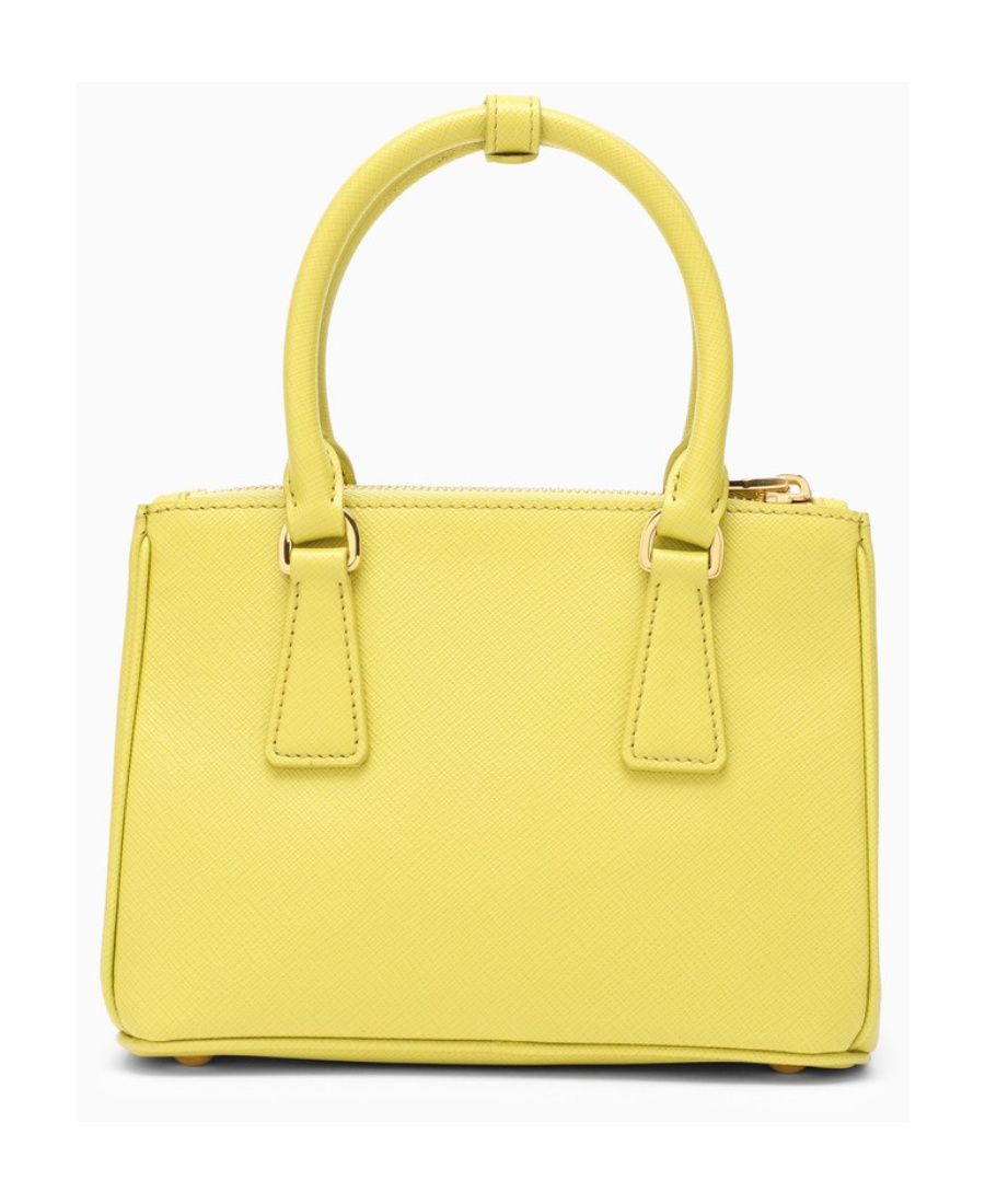 Prada Mini Galleria Saffiano Leather Bag In Gelb