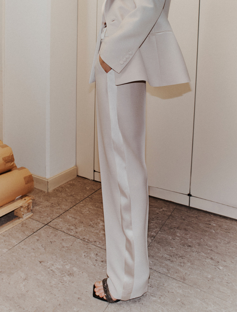 Marella Smoking Ivory Sable Trousers In White