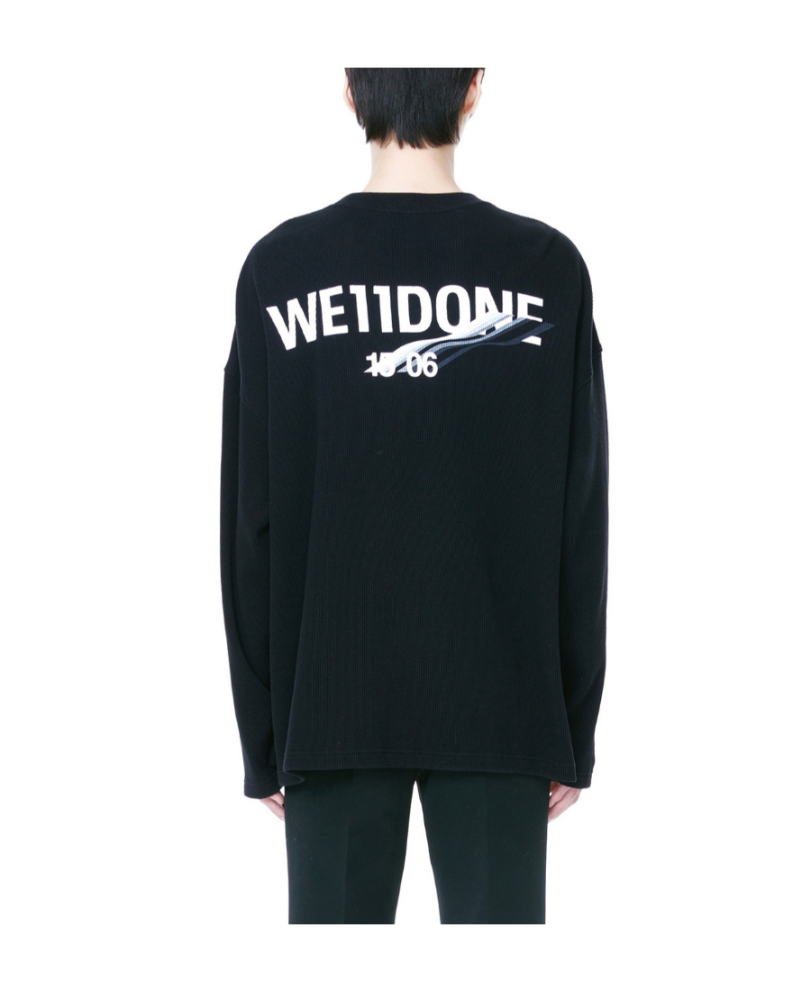 We11 Done Round Neck Hoodie In Black
