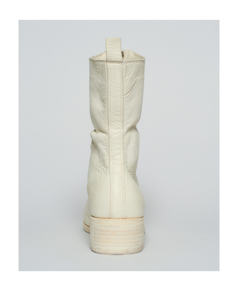 Shop Guidi Pl2 Front Zipper And Ankle Boots In White