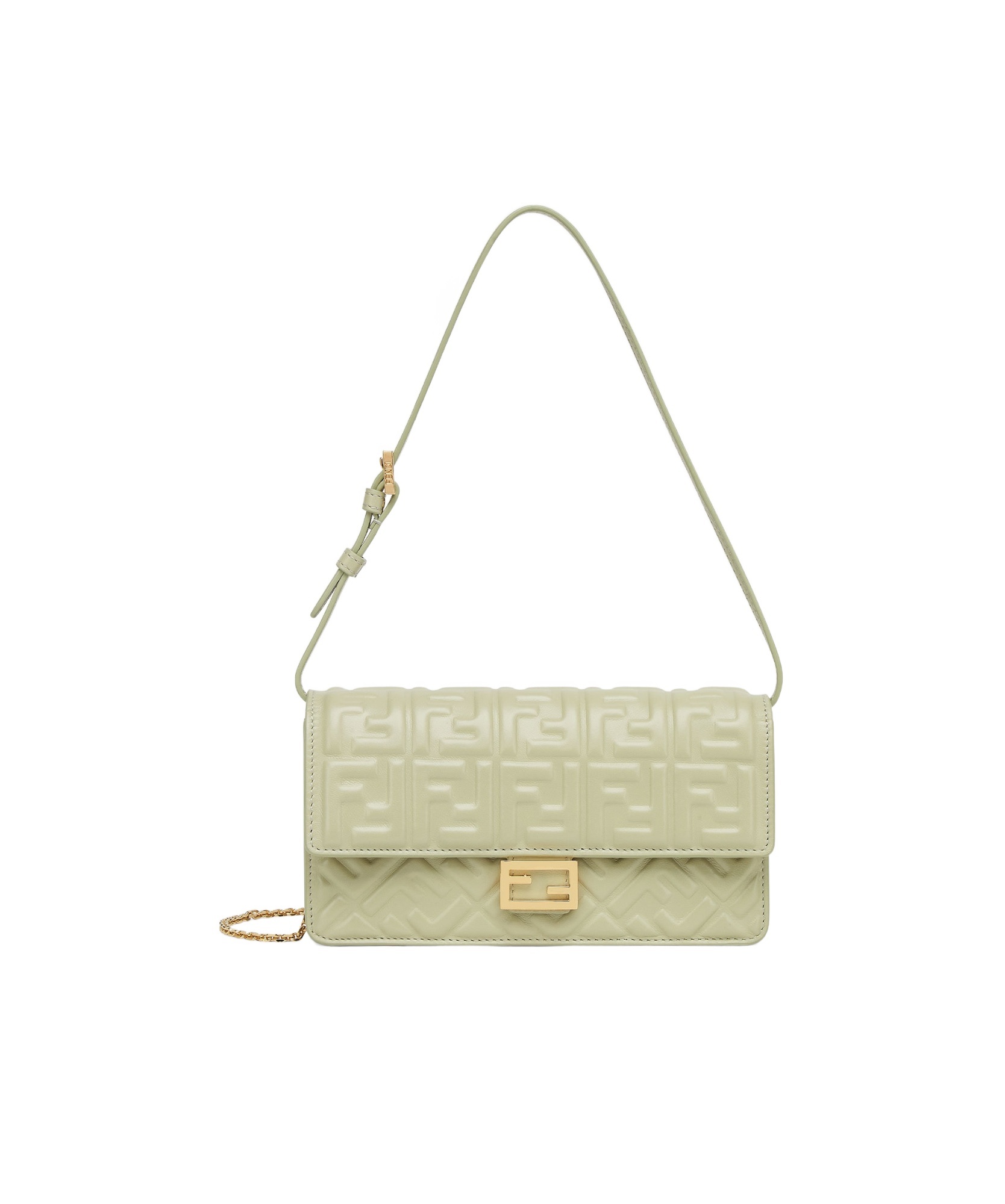 Fendi Wallet On Chain Baguette In Nude