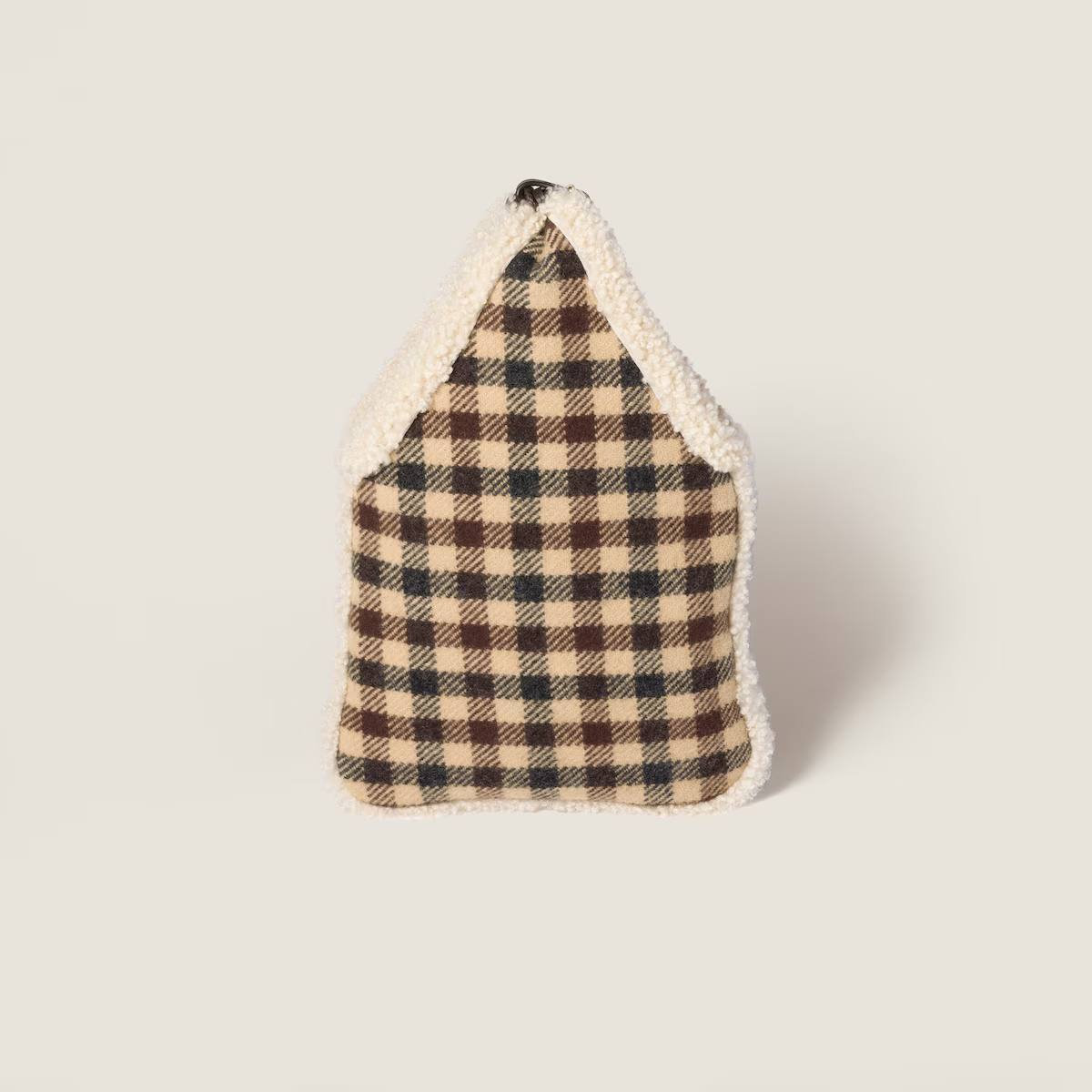 Miu Miu Checkered Fabric Handbag Dual Handles In Multi