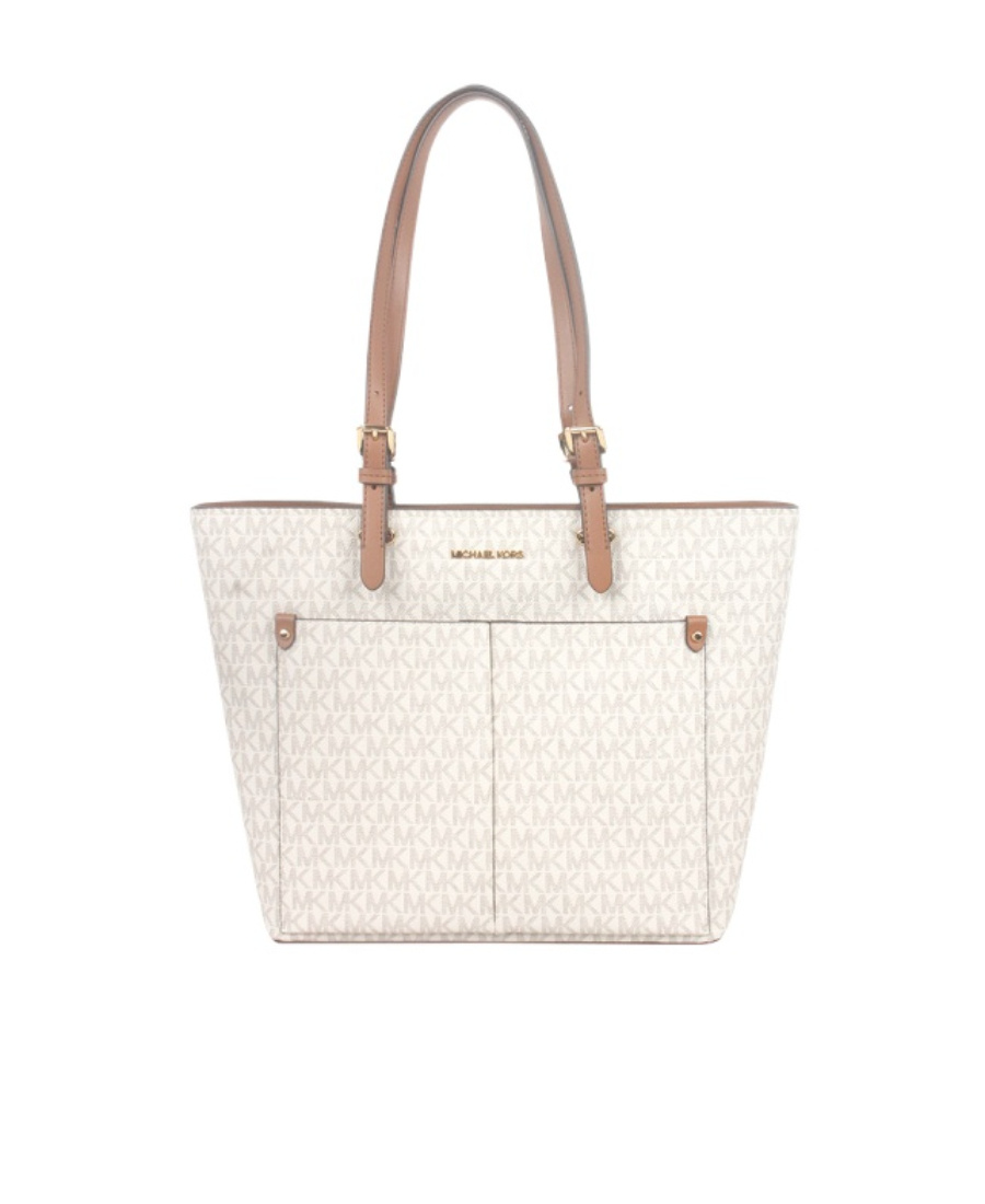 Michael Kors Collision Color Shoulder Strap Medium Size Single Shoulder Bag In White