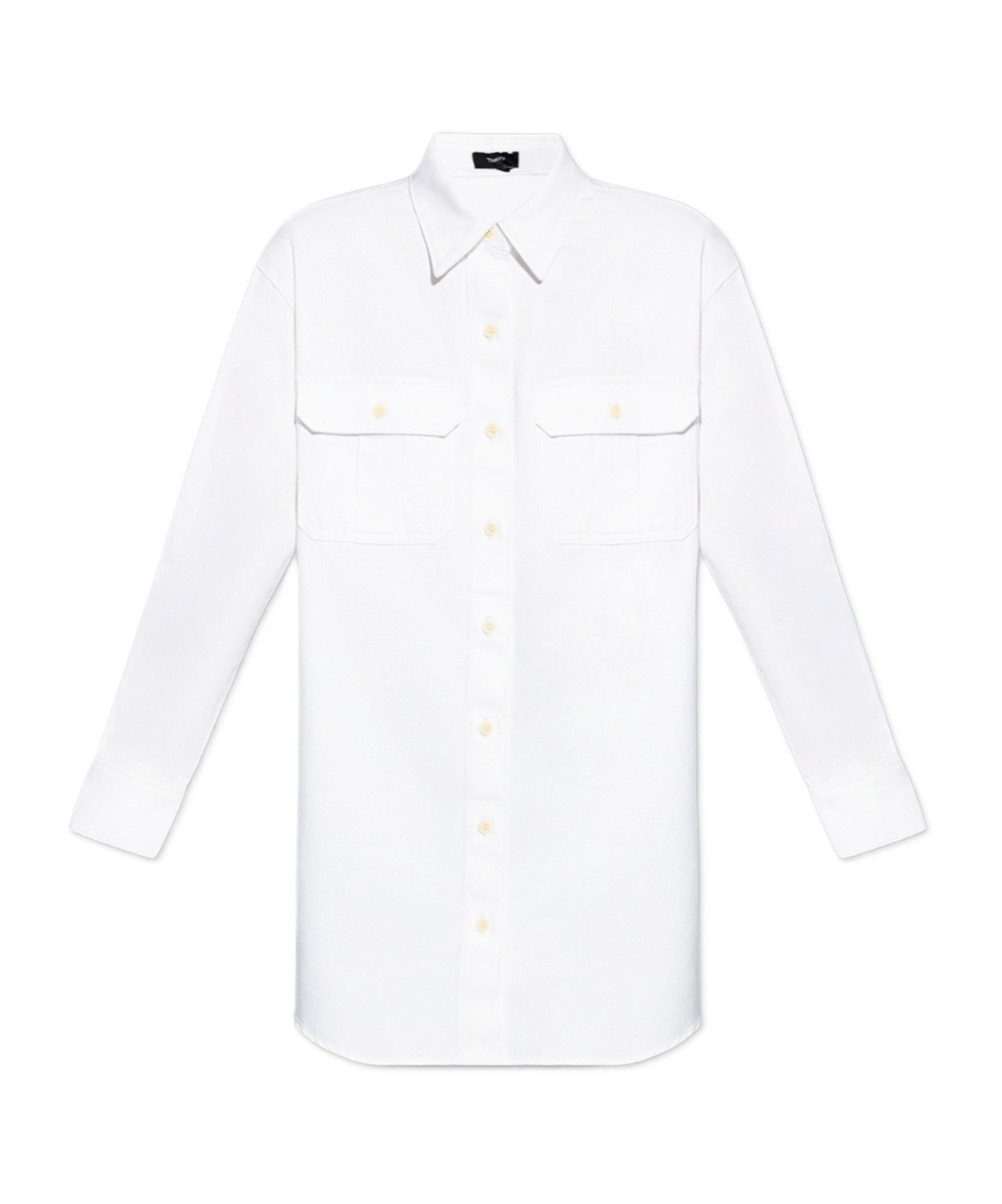 Theory Long-sleeved Shirt In White