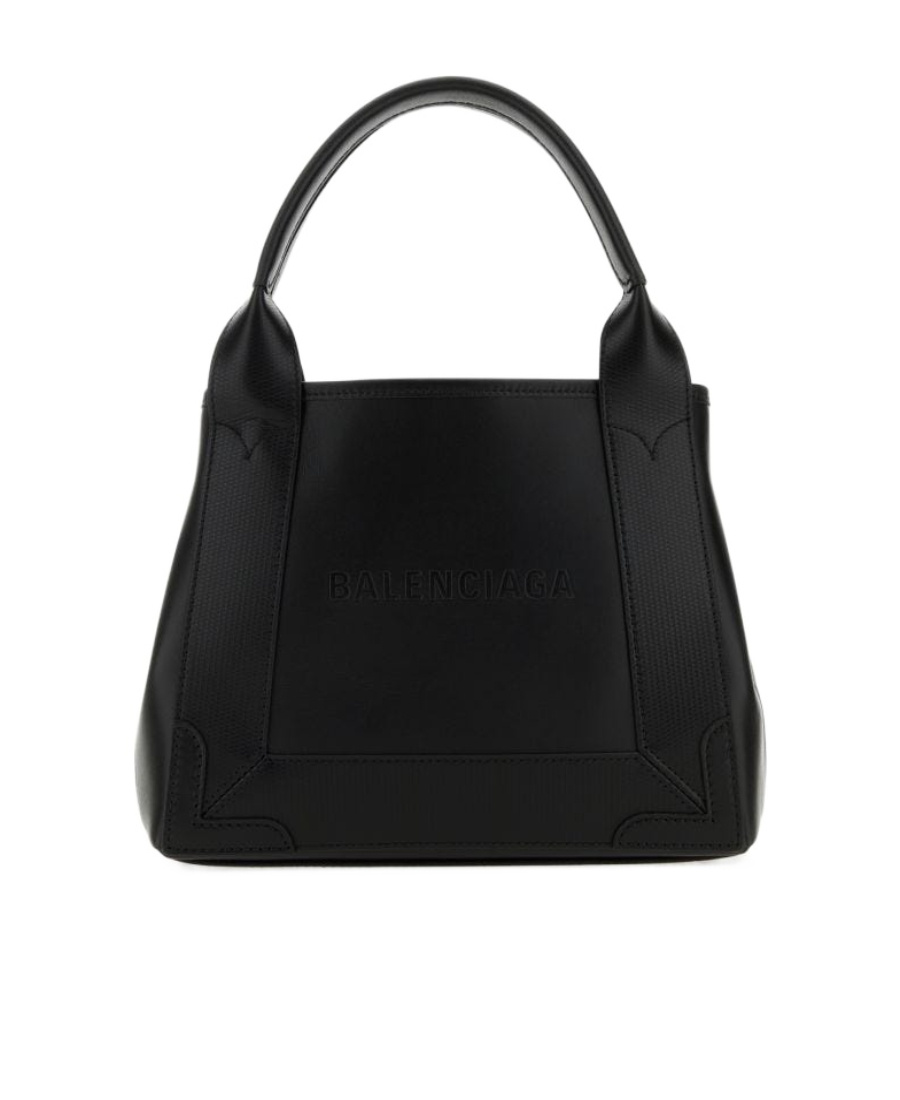 BALENCIAGA DEBOSSED-LOGO LEATHER TOTE BAG