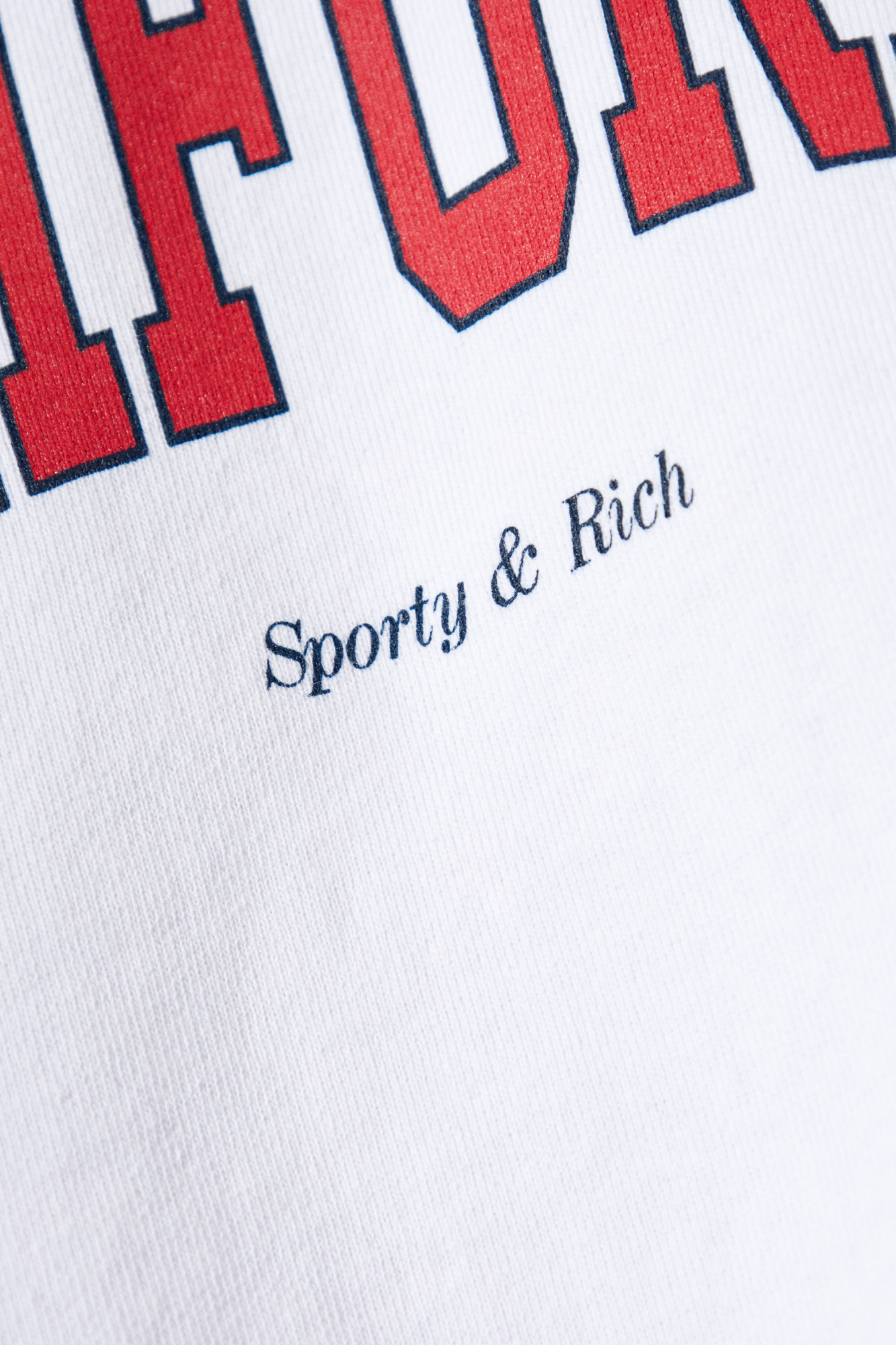 Sporty And Rich California Cotton Sweatshirt In White