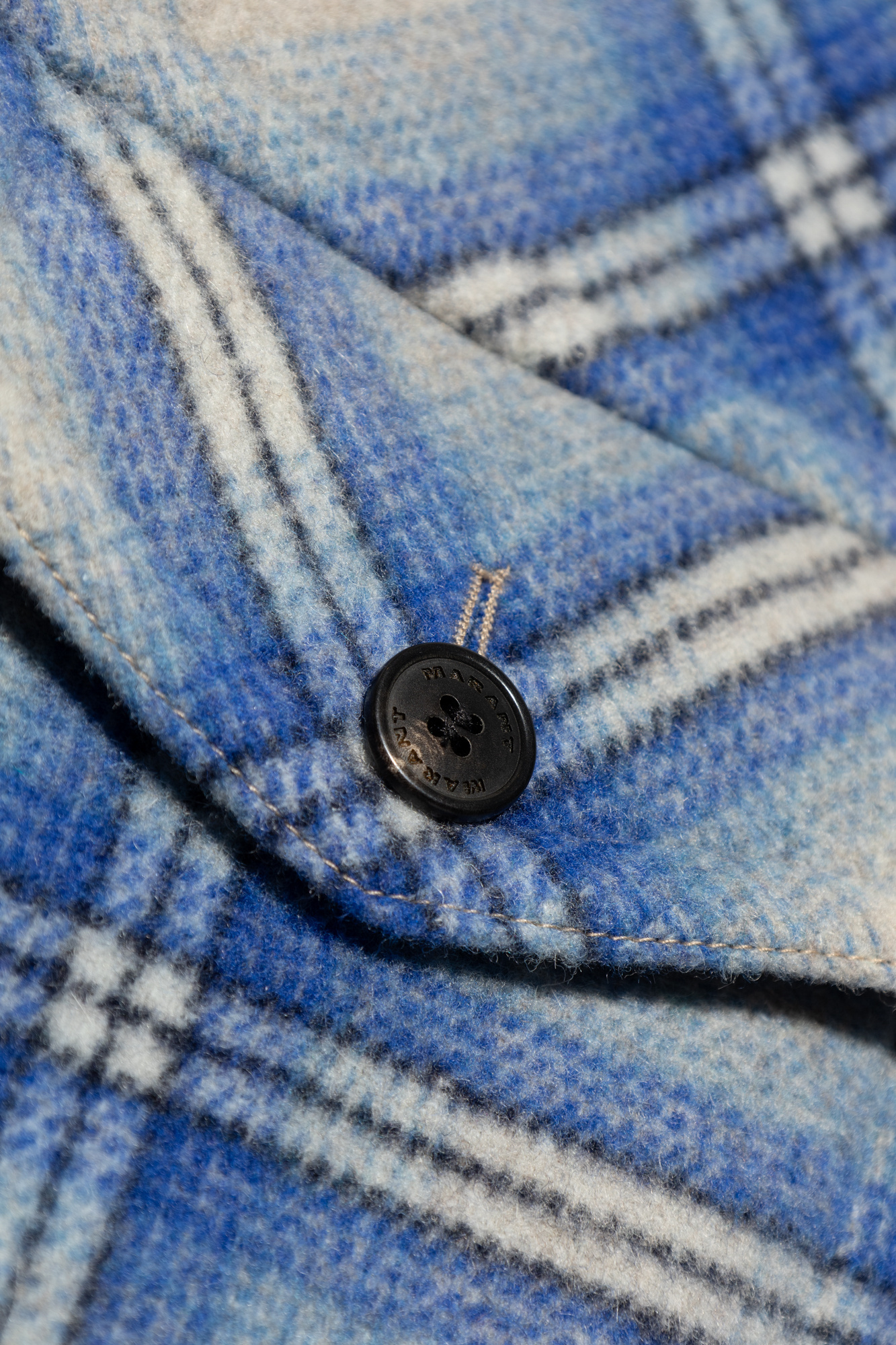 Isabel Marant Kiraneo Plaid-check Gilet In Gray