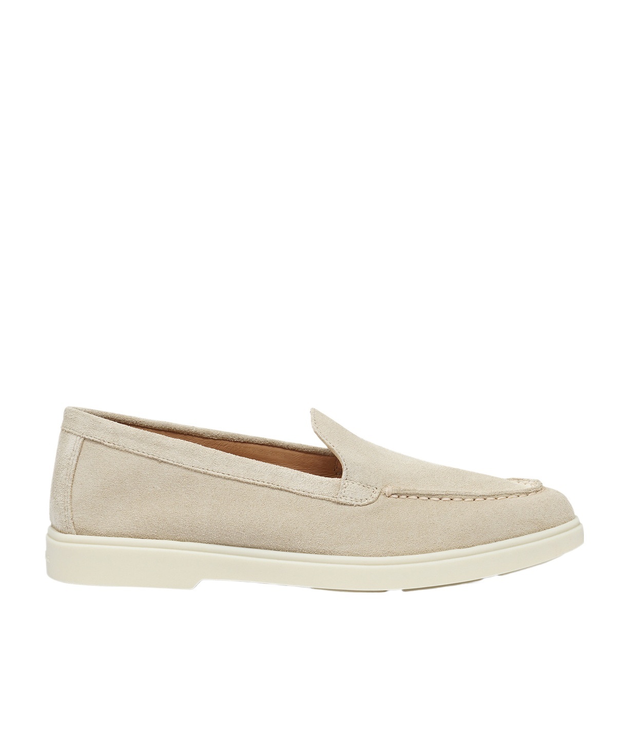 Santoni Suede Round-toe Loafers