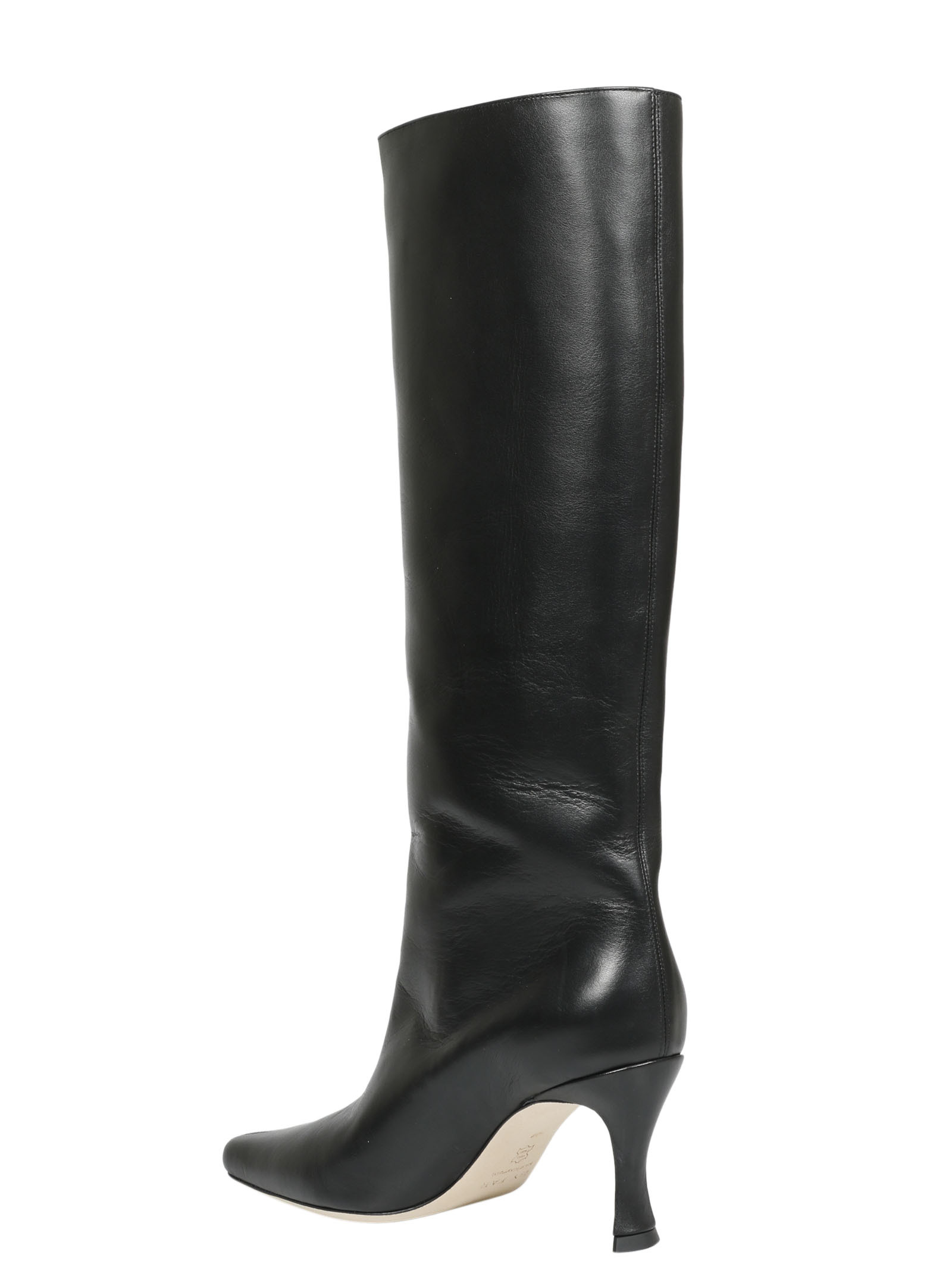 By Far Stevie 42 Leather Knee-high Boots In Black