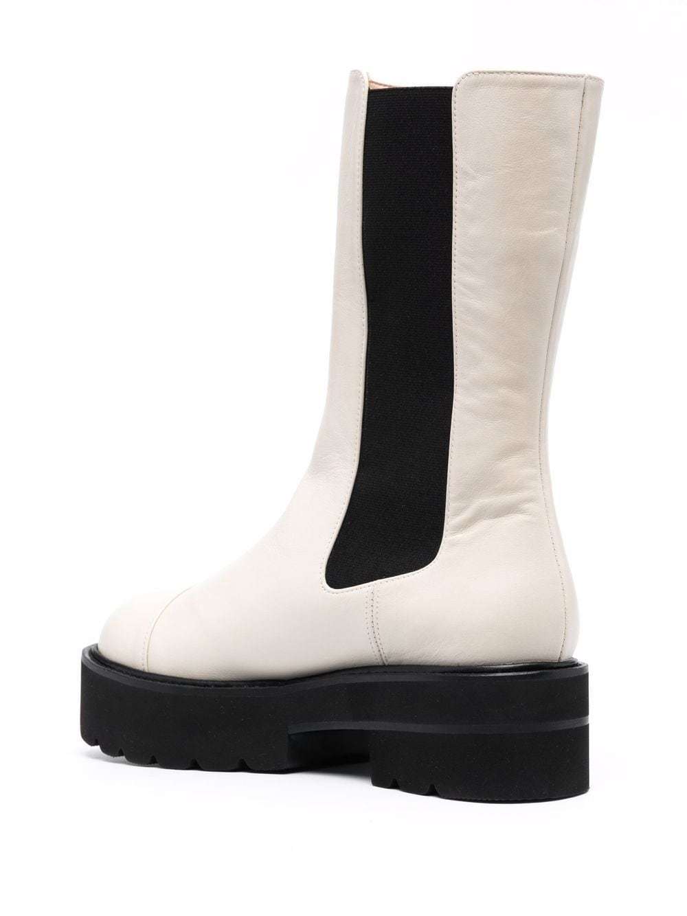 Stuart Weitzman Presley Chelsea Ankle Boots In White