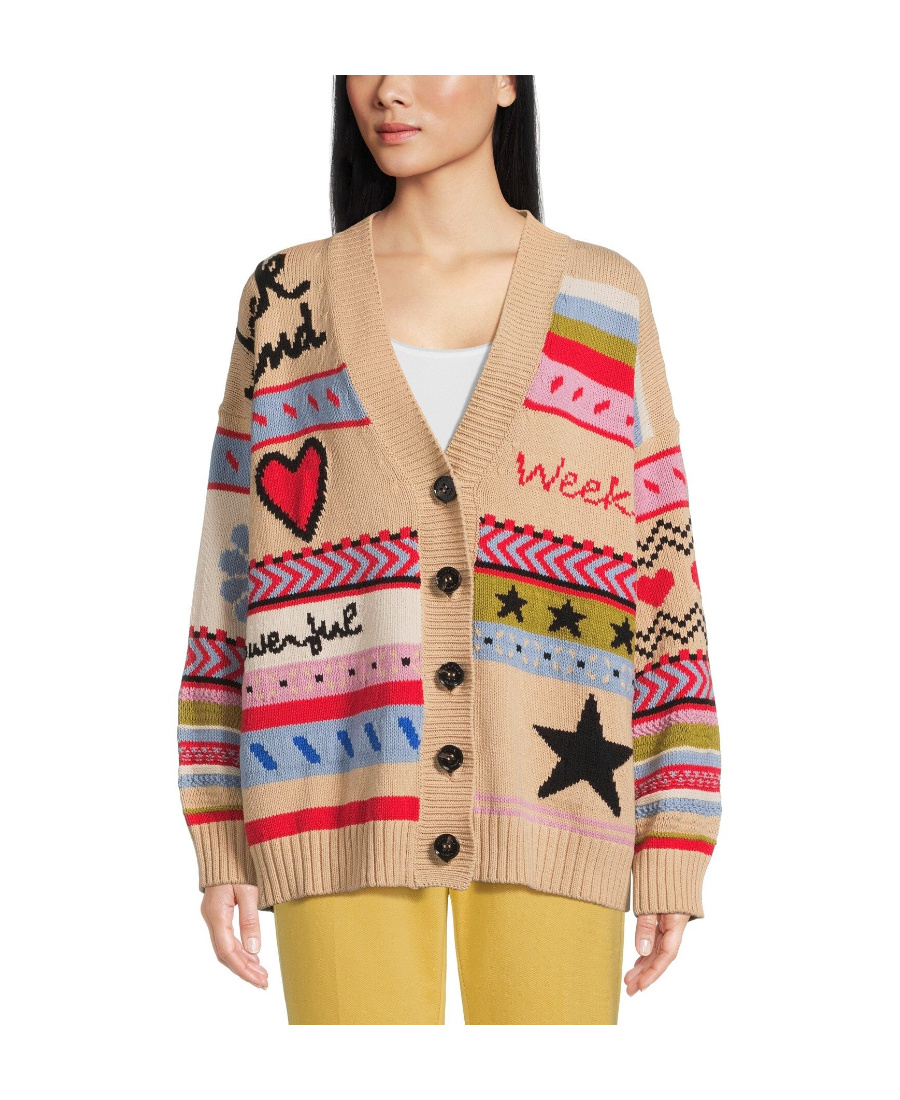 Weekend Max Mara V-neck Knitted Sweater In Nude