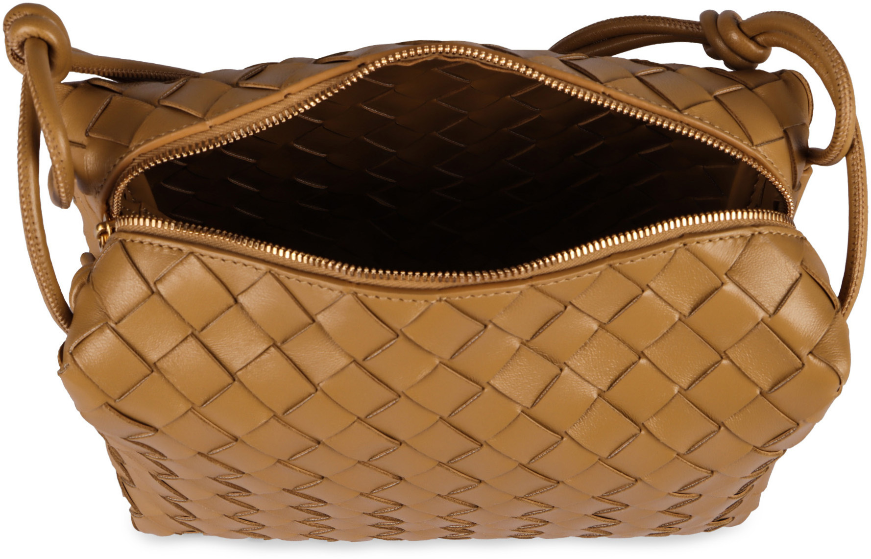 Bottega Veneta Mini Loop Camera Bag In Brown