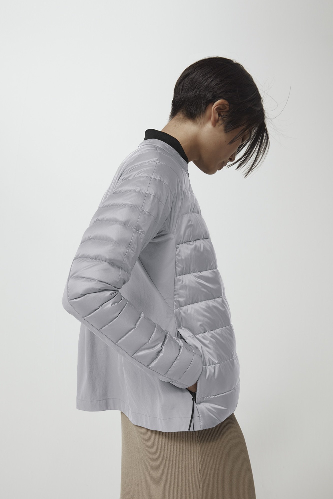 Shop Canada Goose Roncy Down Jacket In Gray