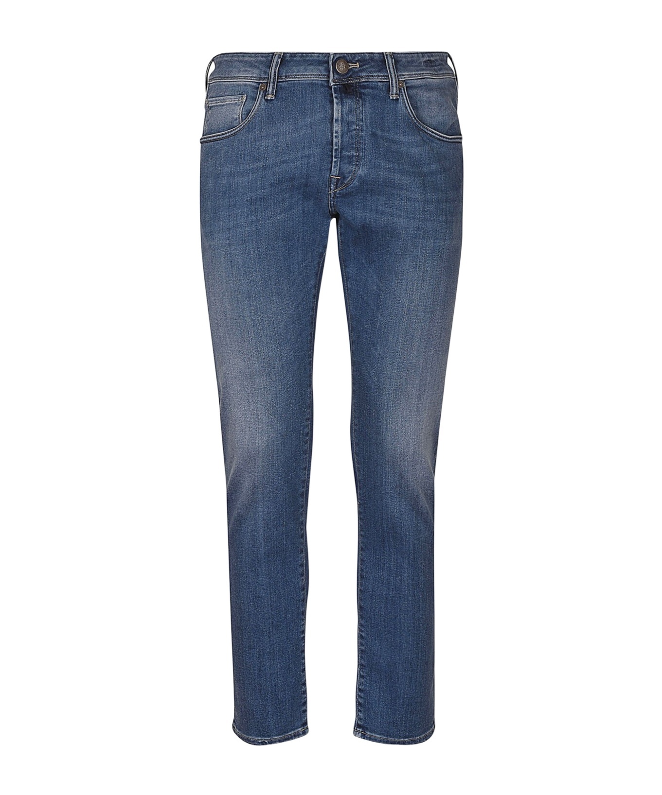 Incotex Belt Loop Jeans In Blue