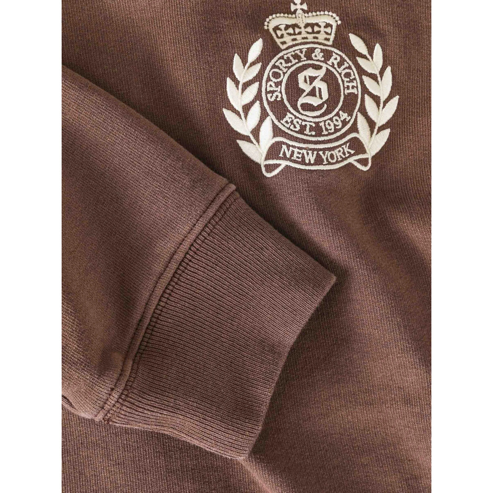 Sporty And Rich Turtleneck Sweatshirt In Brown