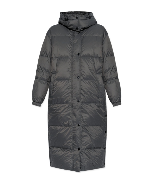 Yves Salomon Reversible Parka Coat In Gray