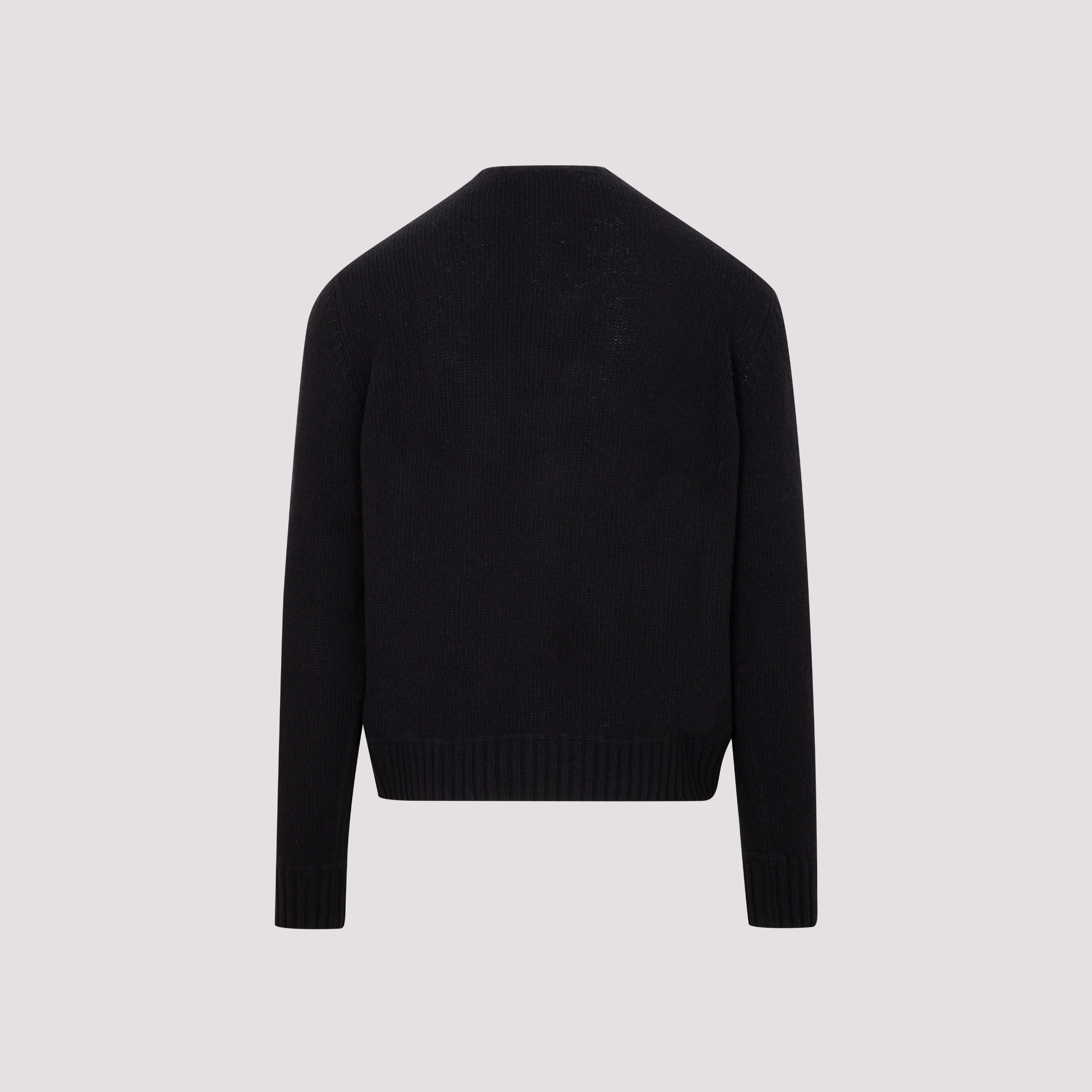 Shop Prada Wool And Cashmere Crew-neck Sweater In Black