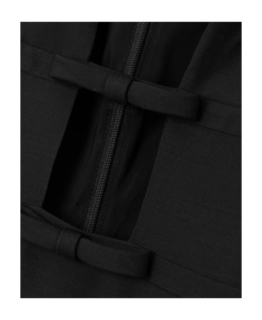 Valentino Minikleid Aus Wolle Und Seide In Black