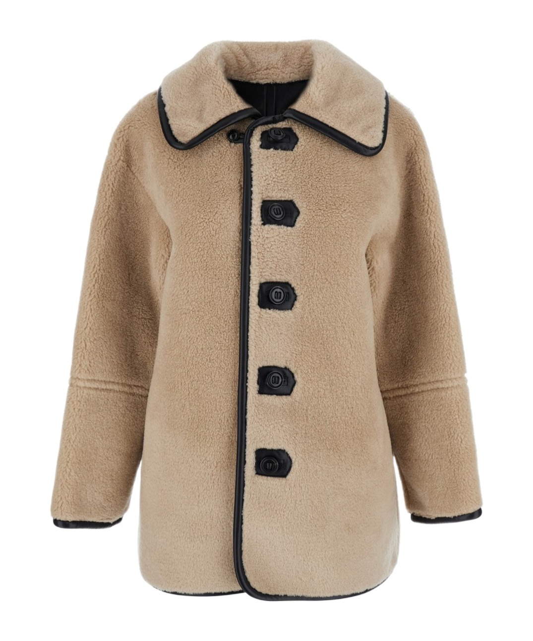 Low Classic Reversible Shearling Wool Jacket In Brown