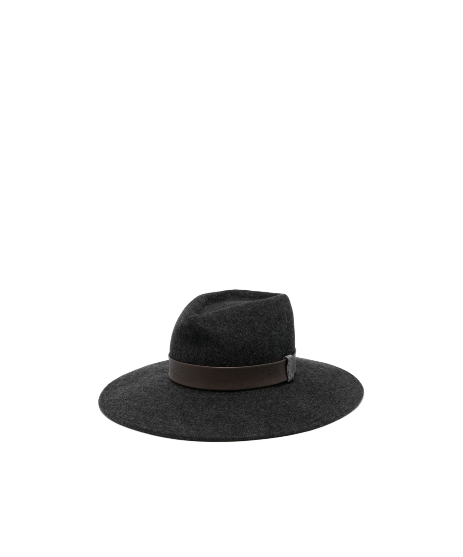 Peserico Wool Felted Fedora Hat In Black