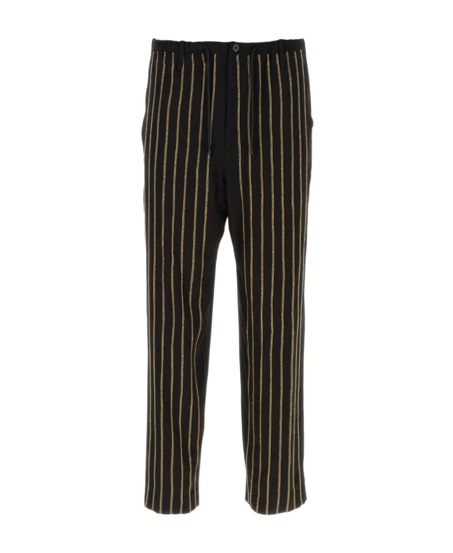 Dries Van Noten Viscose Blend Wide-leg Trousers In Black